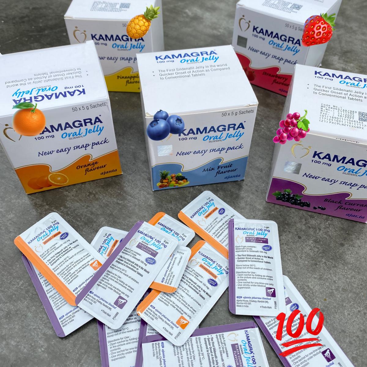 Kamagra oralni gel 2 vrećice, ukupno 100 mg x 100 vrećica